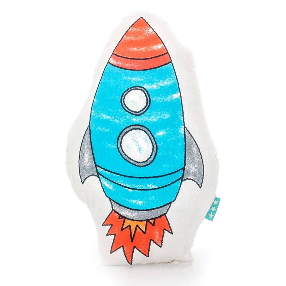 Mr. Fox Bavlnený vankúšik Mr. Fox Space Rocket 40 × 30 cm